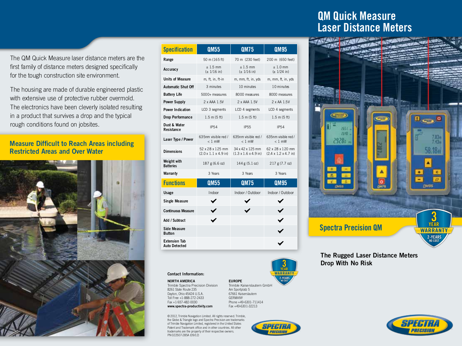 Spectra Precision QM55 Laser Distance Meter User Manual