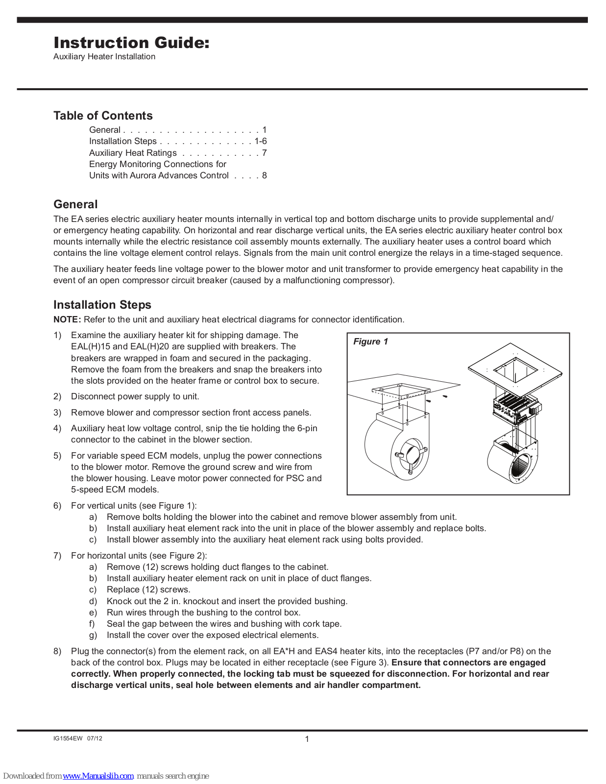 Aurora EAS4, EAM10, EAL10, EAM5, EAM8 Instruction Manual