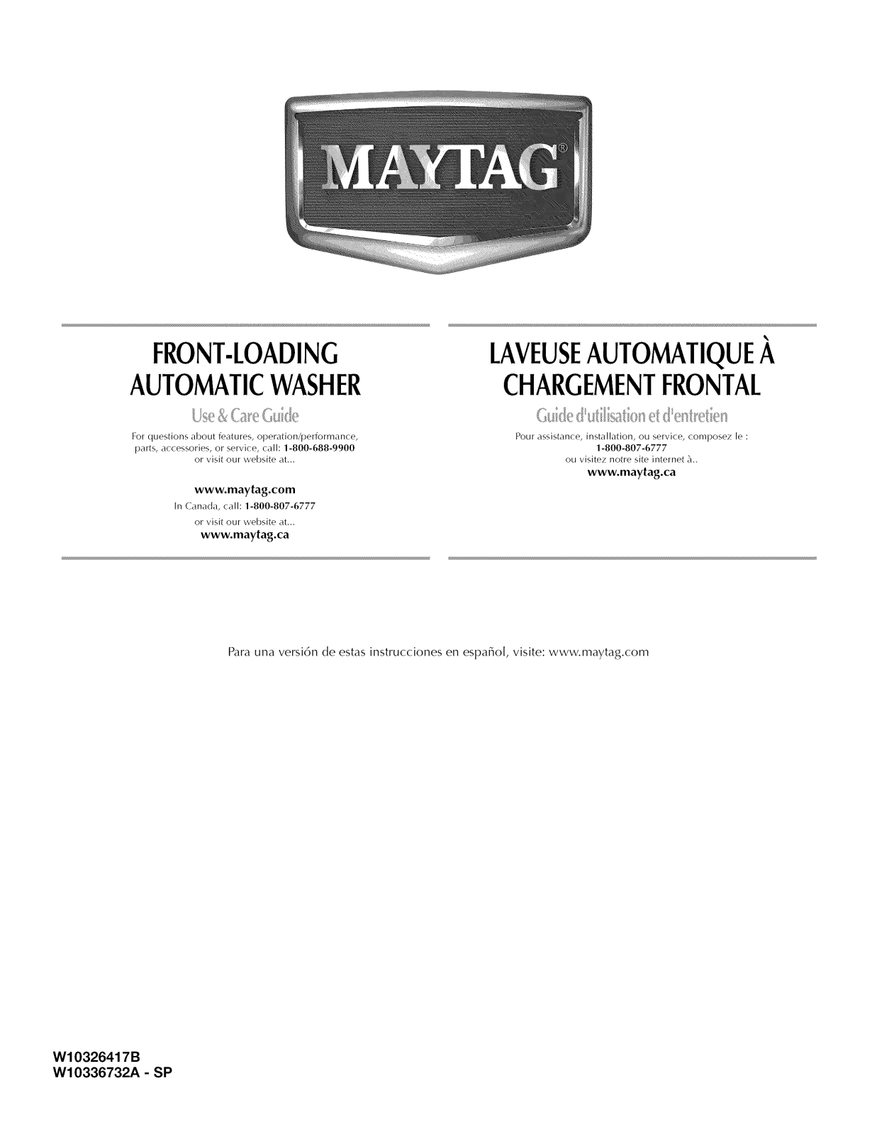 Maytag MHWE301YW00, MHWE301YG00, MHWE251YL00, MHWE251YG00, MHWE250XL00 Owner’s Manual