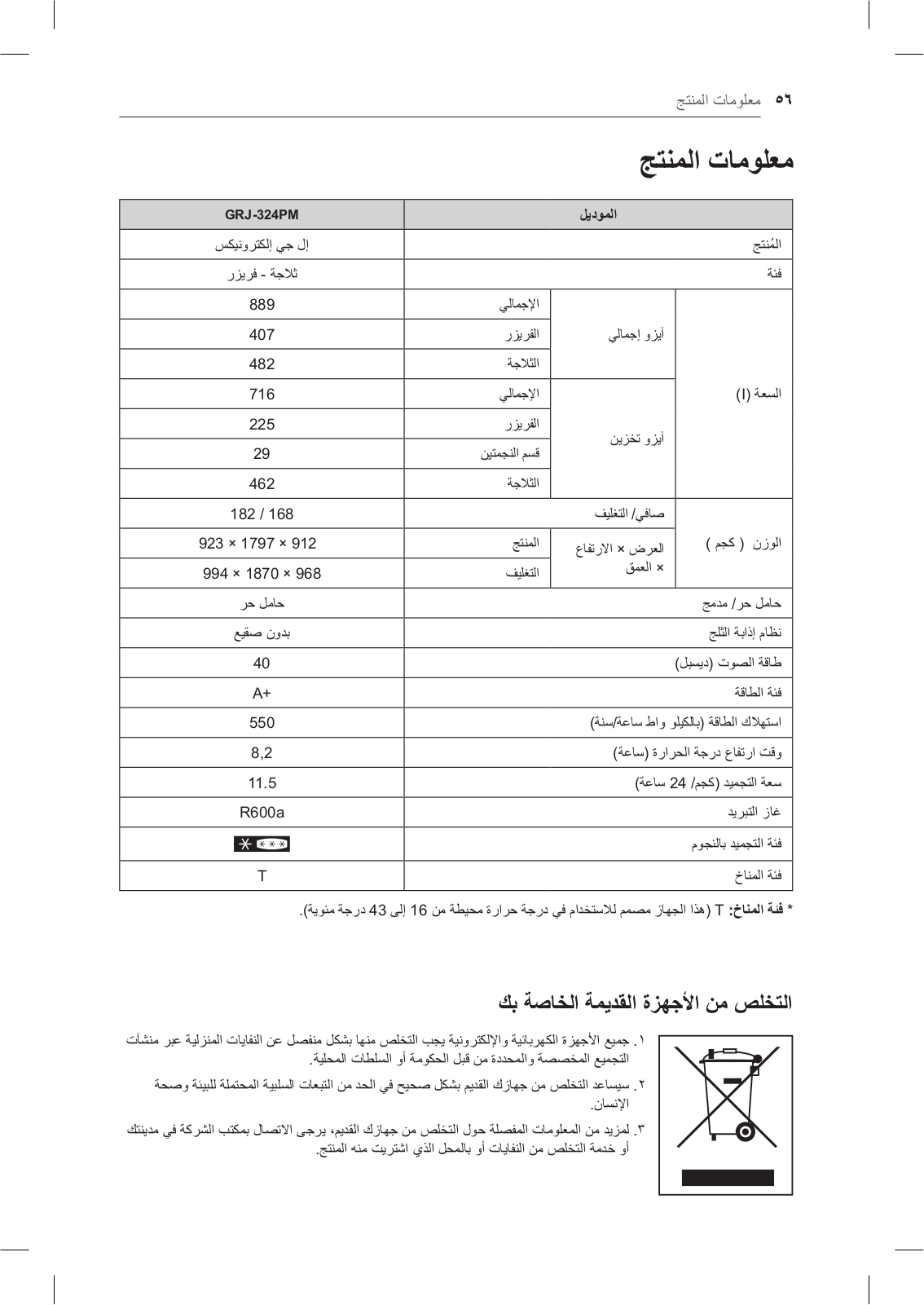 LG GRJ-324PM Owner’s Manual