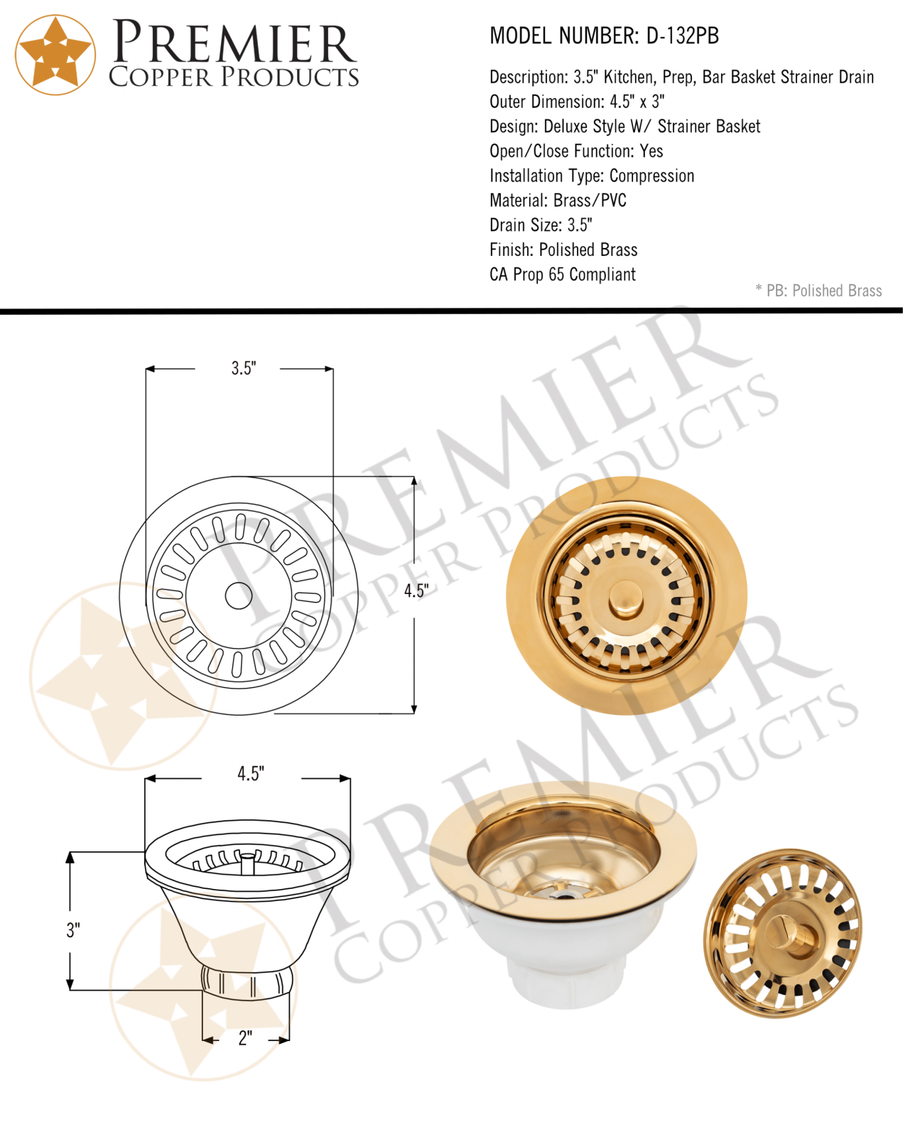 Premier Copper Products IER10069 Specifications - ManualMachine.com