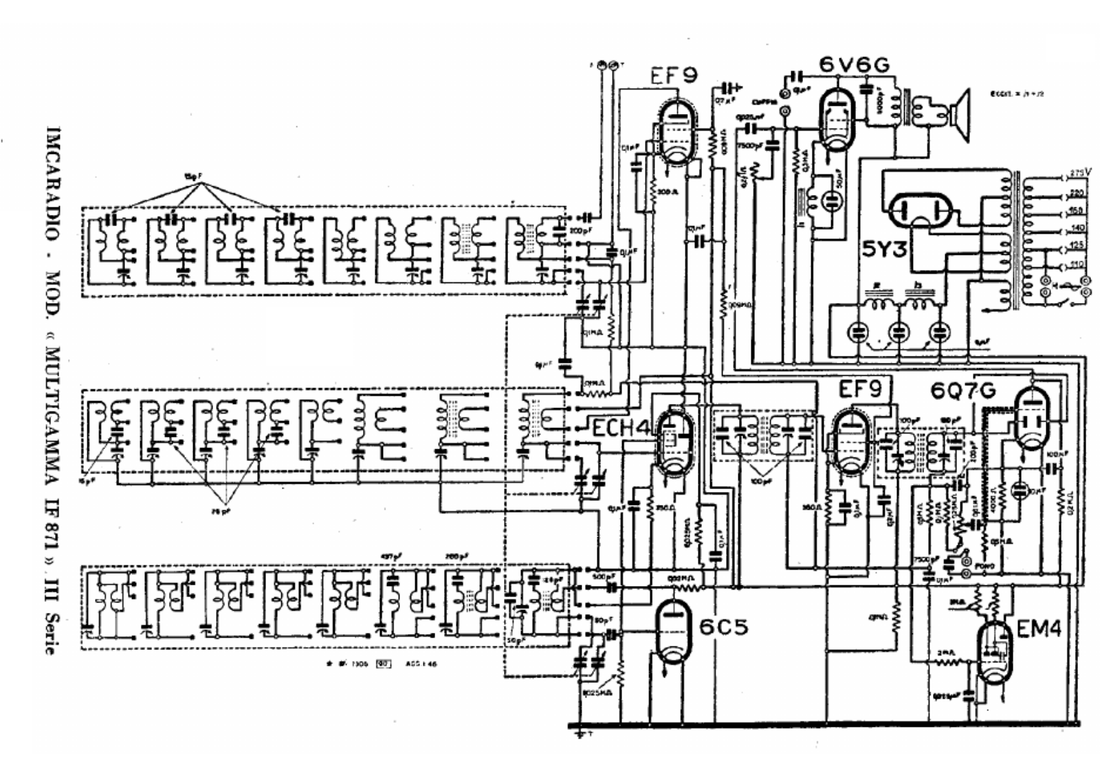 IMCA Radio if871 iii schematic