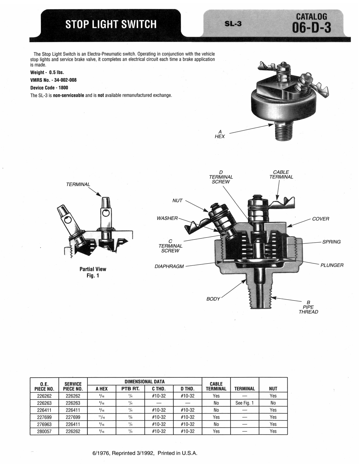 BENDIX 06-D-3 User Manual