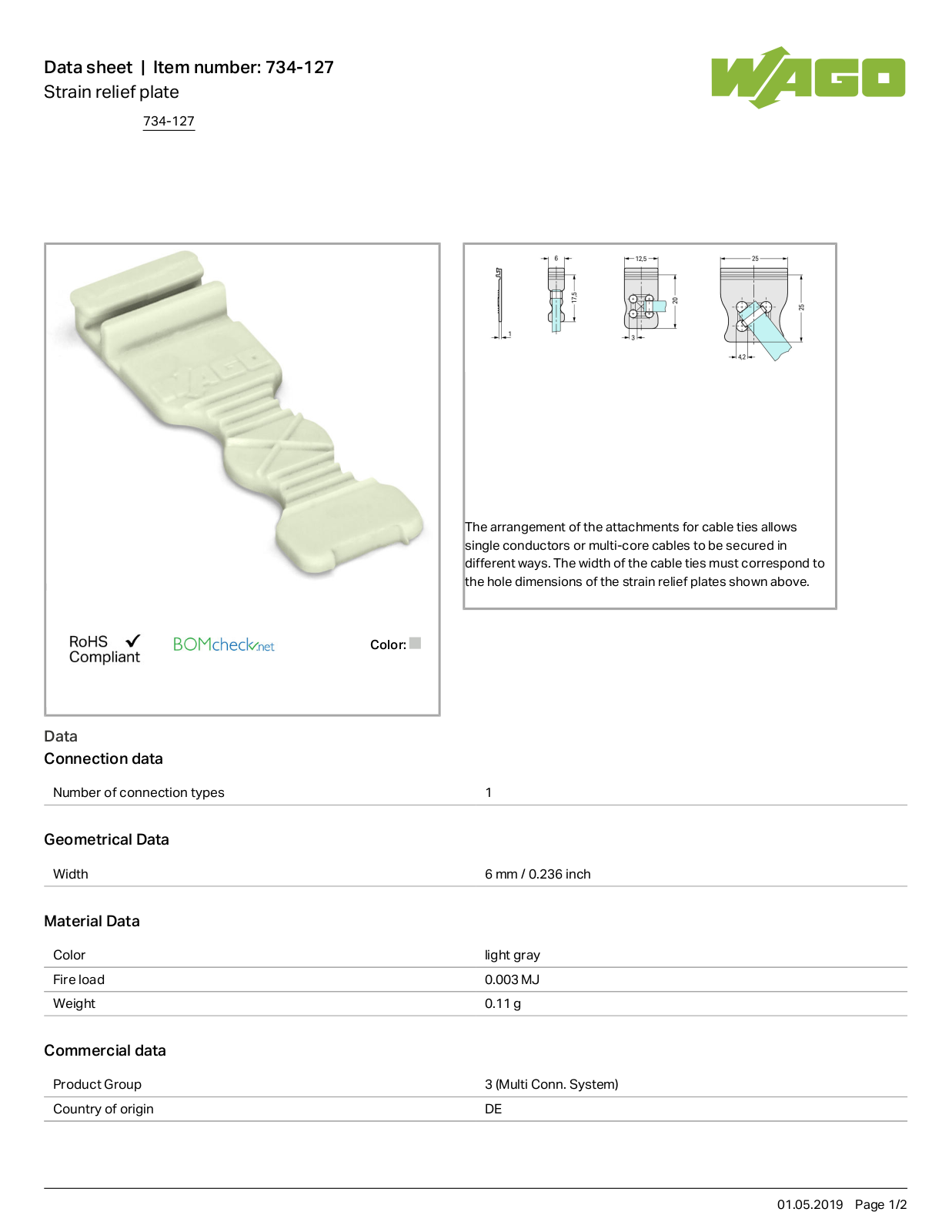 Wago 734-127 Data Sheet