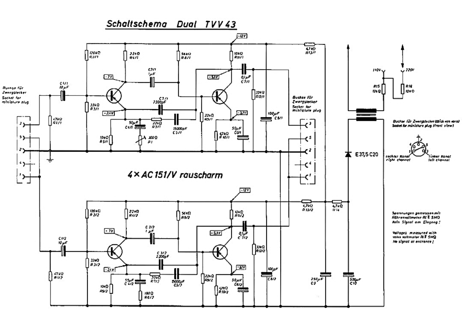 Dual TVV-43 Schematic