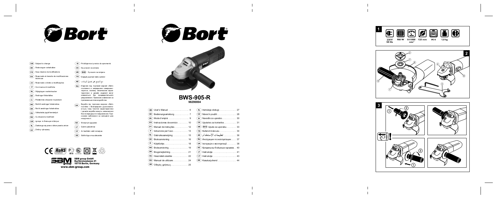 Bort BWS-905-R User Manual