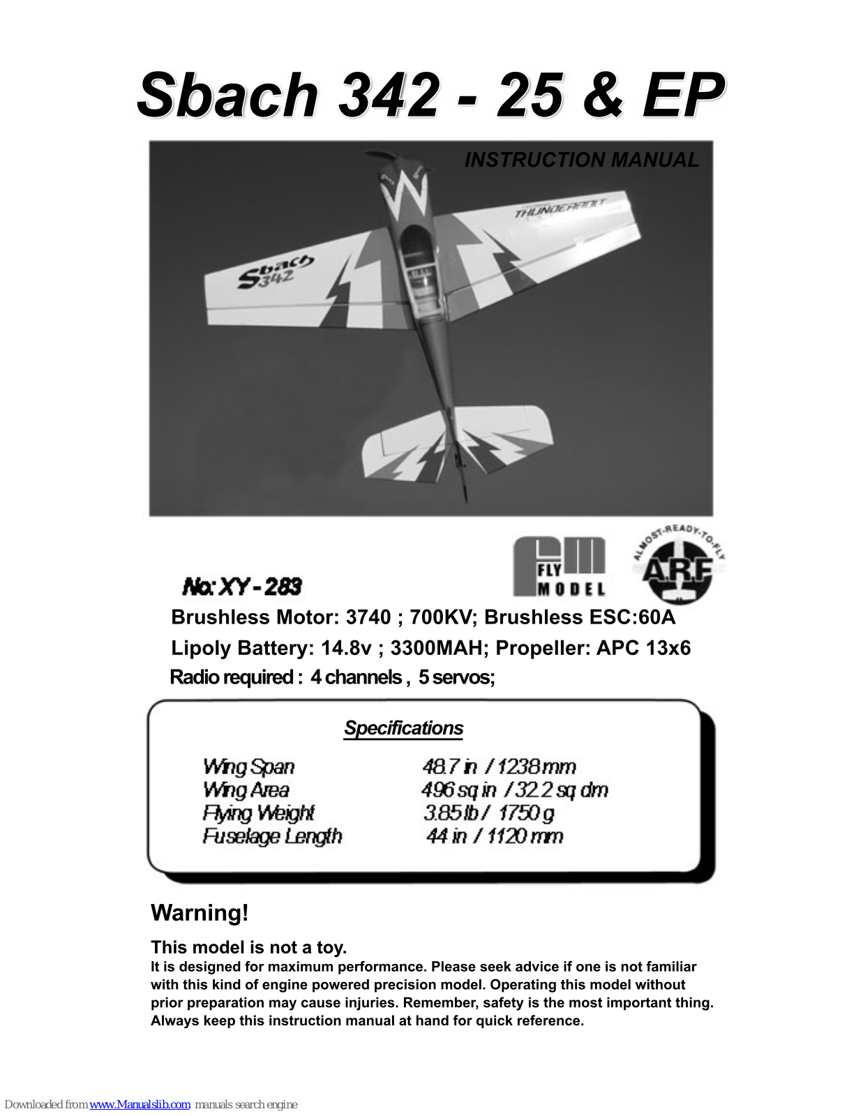 Thunderbolt Sbach 342-25, Sbach 342-25&EP Instruction Manual