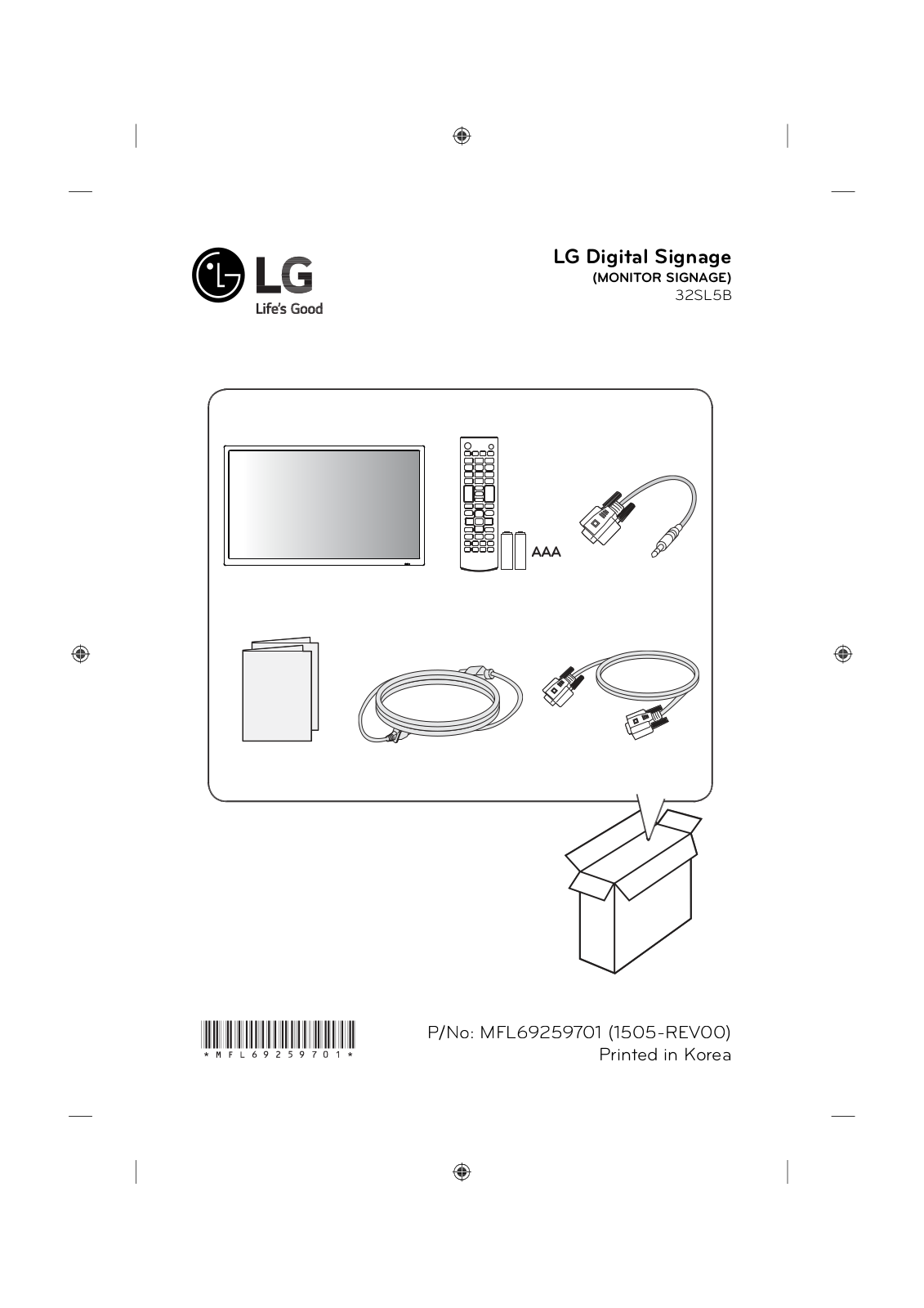 LG 32SL5B-B Owner’s Manual