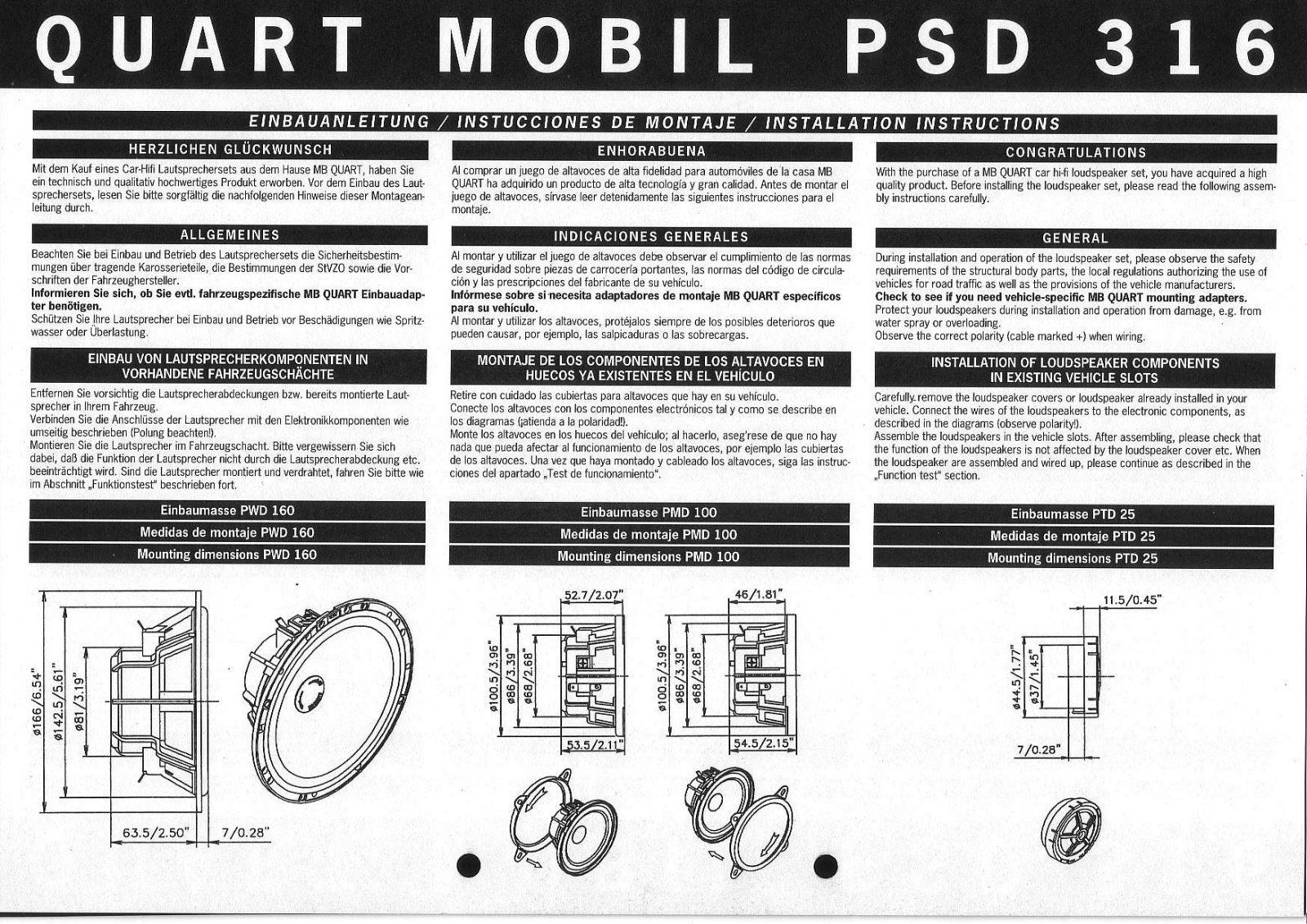 MB QUART PSD 316 User Manual - ManualMachine.com