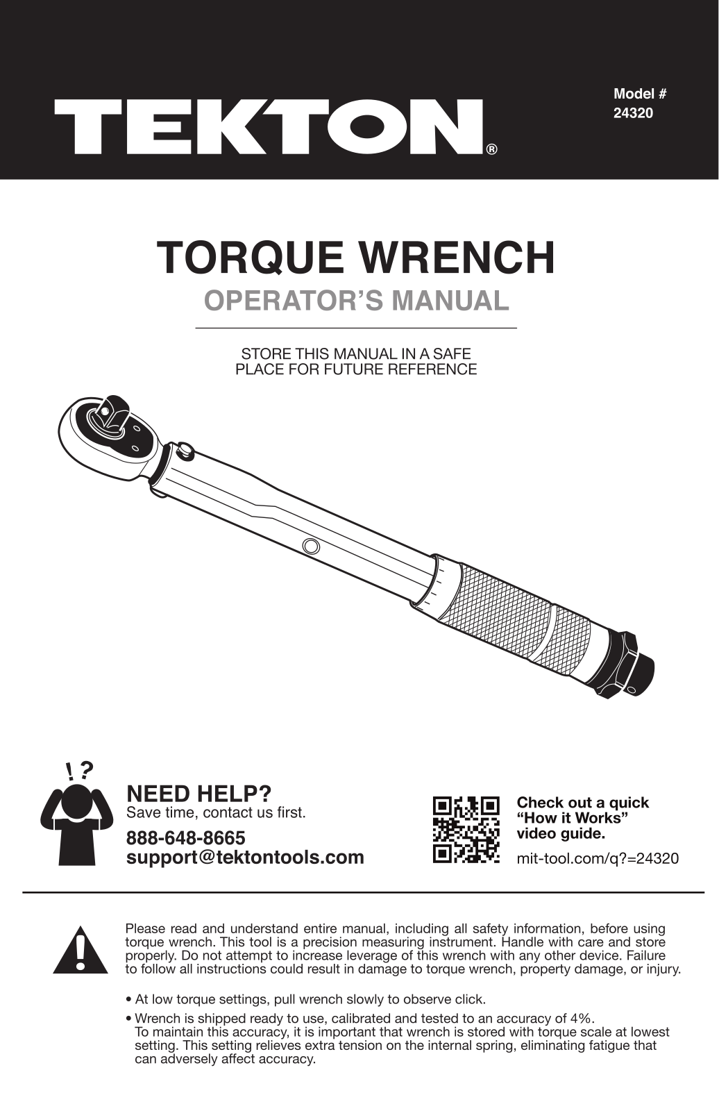 Tekton 24320 User Manual - ManualMachine.com