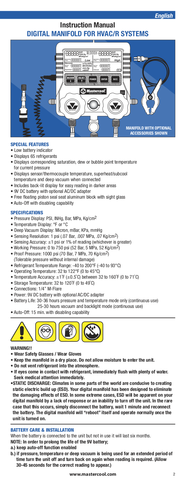 Mastercool 99663A User Manual