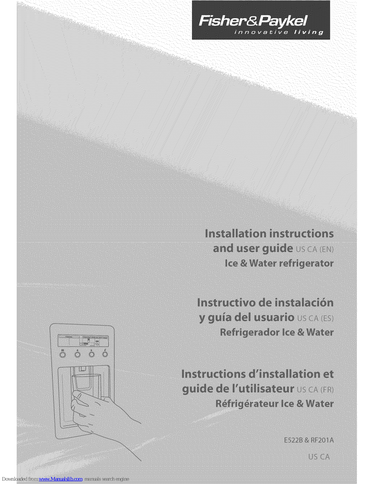 Fisher & Paykel E522B, RF201A, Active Smart E522B, Active Smart RF201A Installation Instructions And User Manual - ManualMachine.com