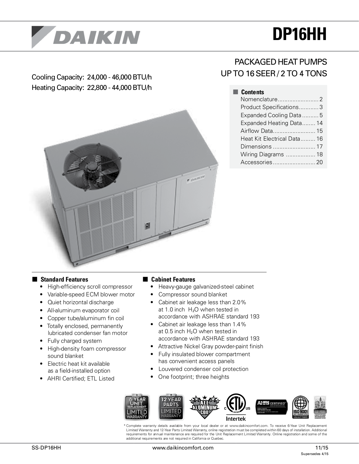 Goodman DP16HH2441A User Manual