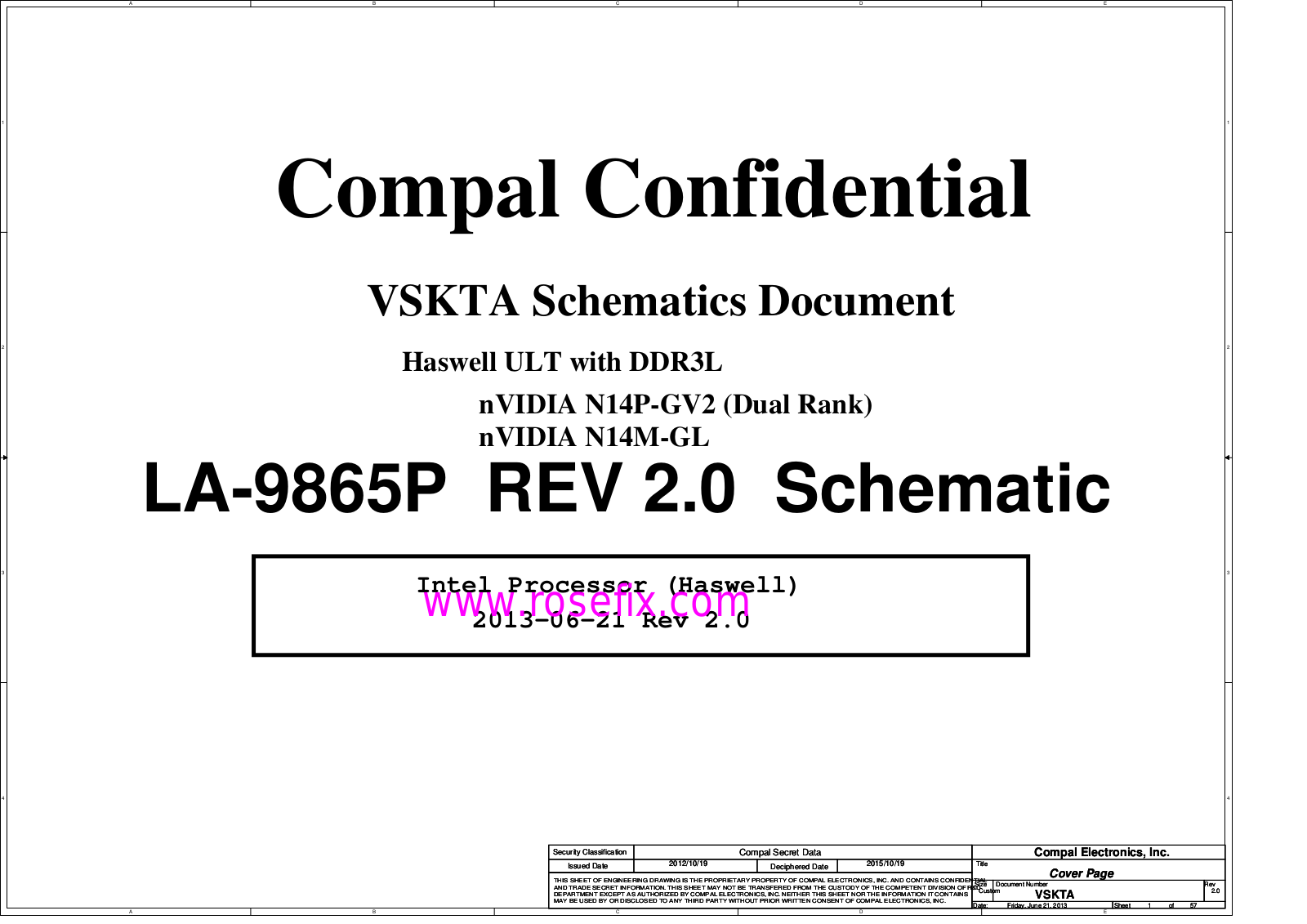 Toshiba Satellite S40T, LA-9865P Schematics