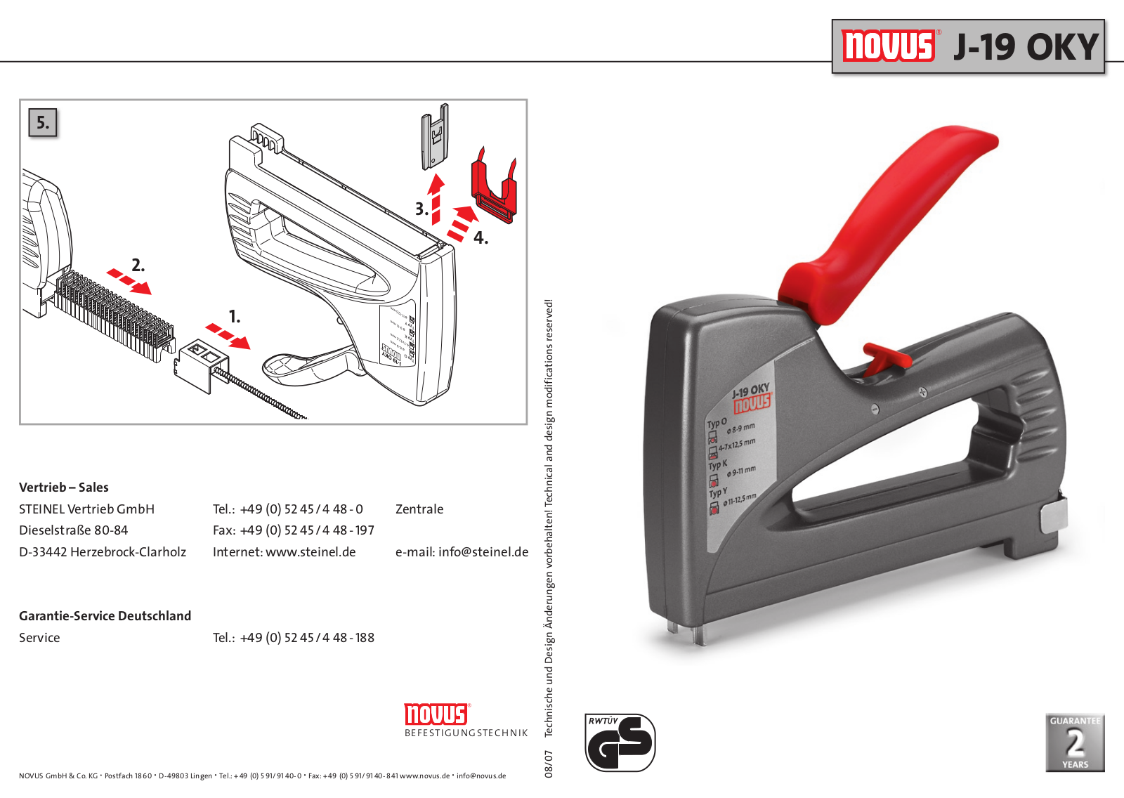 Novus J-19 OKY User guide