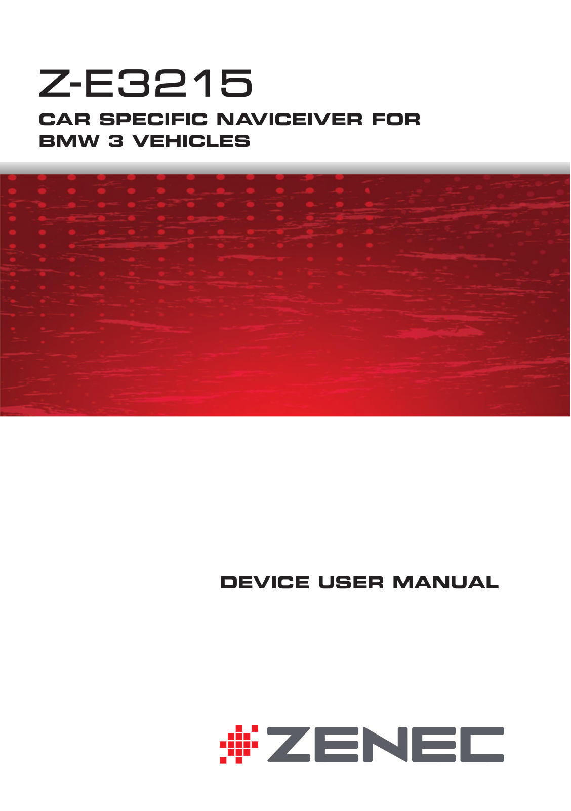 Zenec Z-E3215 User Manual