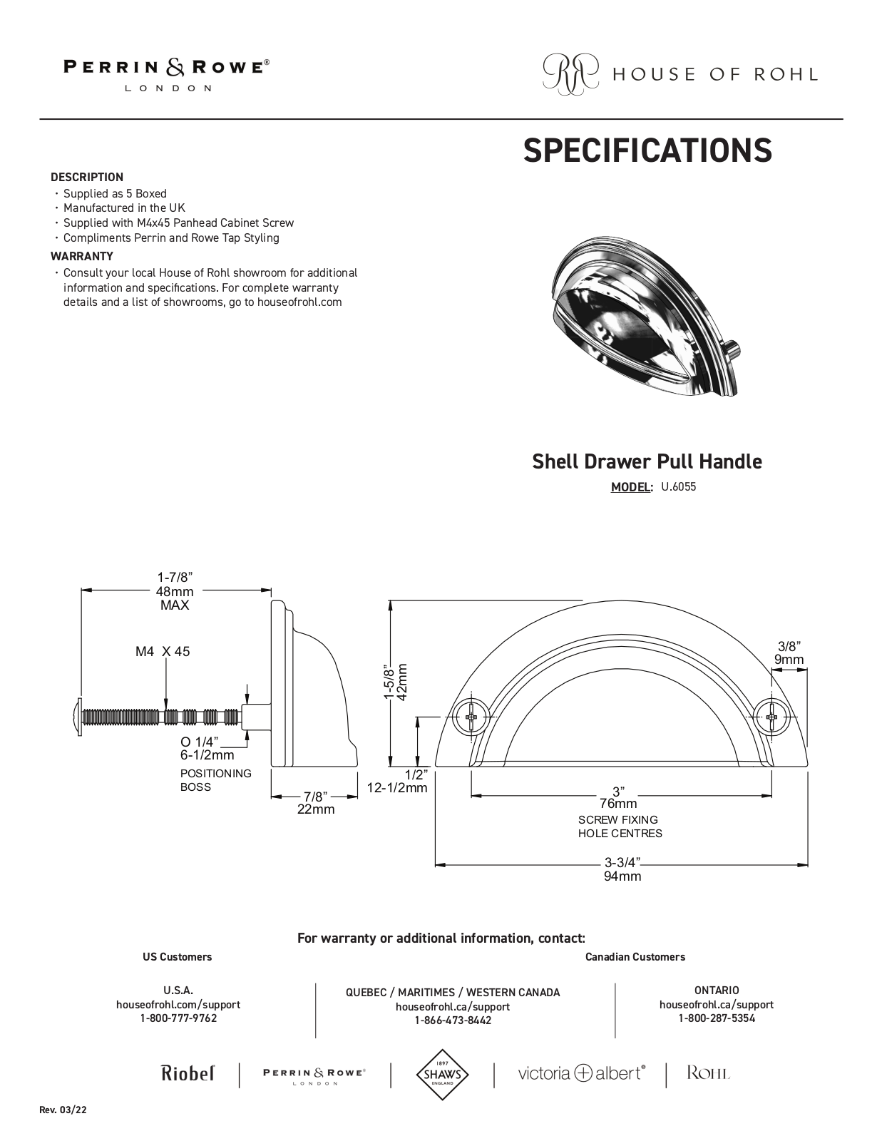 Perrin & Rowe PRWE1495 Specifications - ManualMachine.com