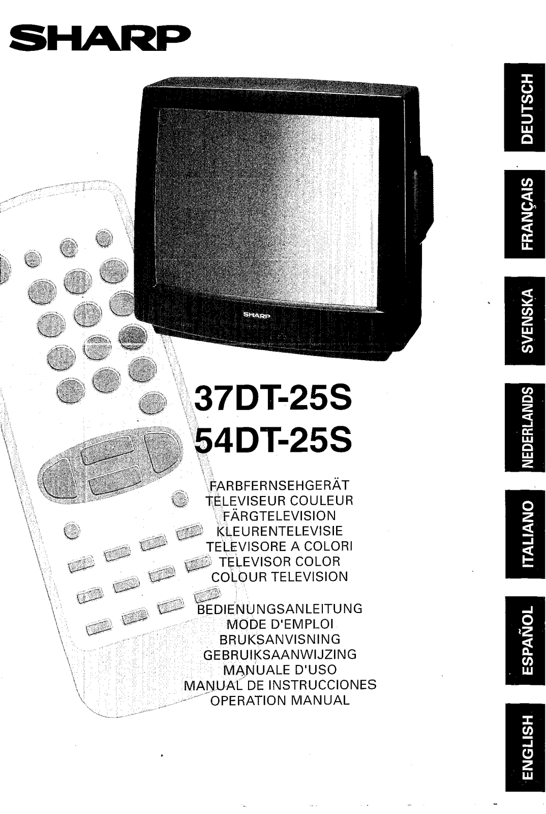 Sharp 37DT-25S, 54DT-25S User Manual