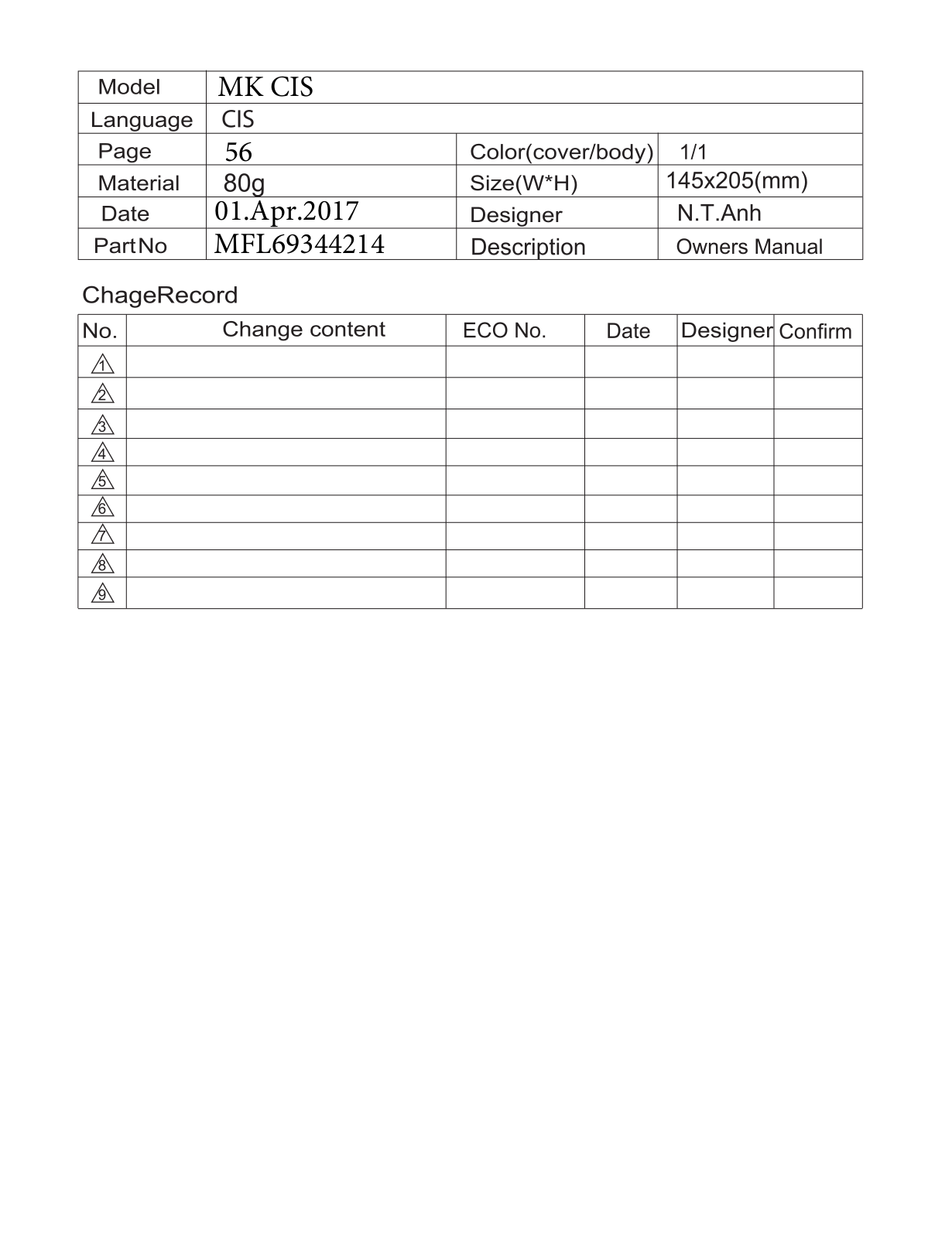 LG VK76A06NDRP User Manual