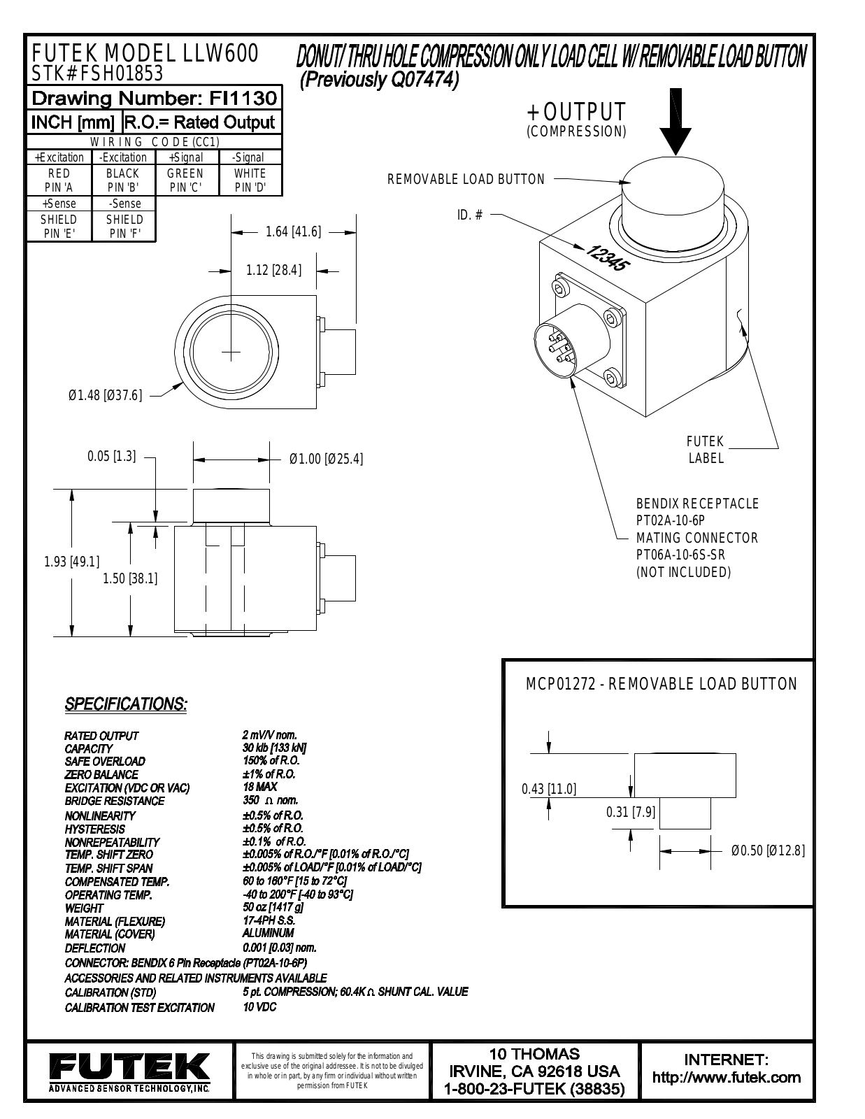 FUTEK LLW600 Service Manual