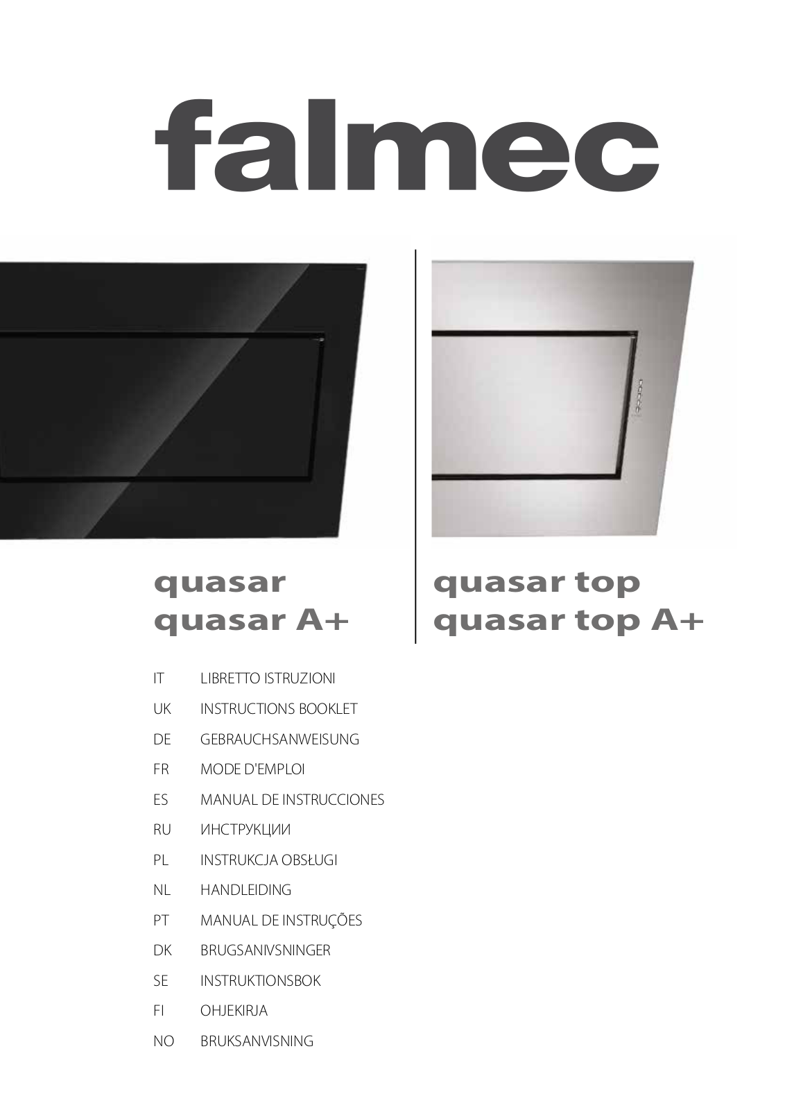 Falmec FDQBK36W5GS, FDQWH36W5SG Instruction Manual