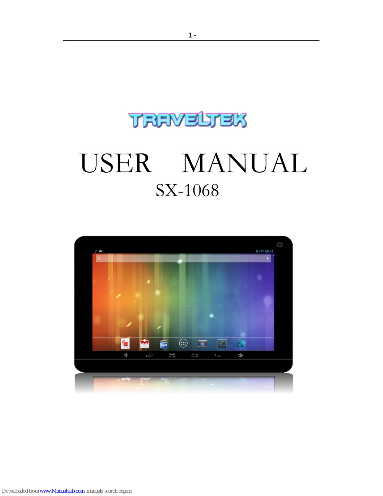 Traveltek SX-1068 User Manual