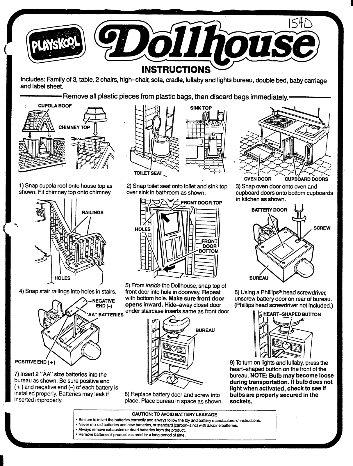 Hasbro DOLLHOUSE User Manual