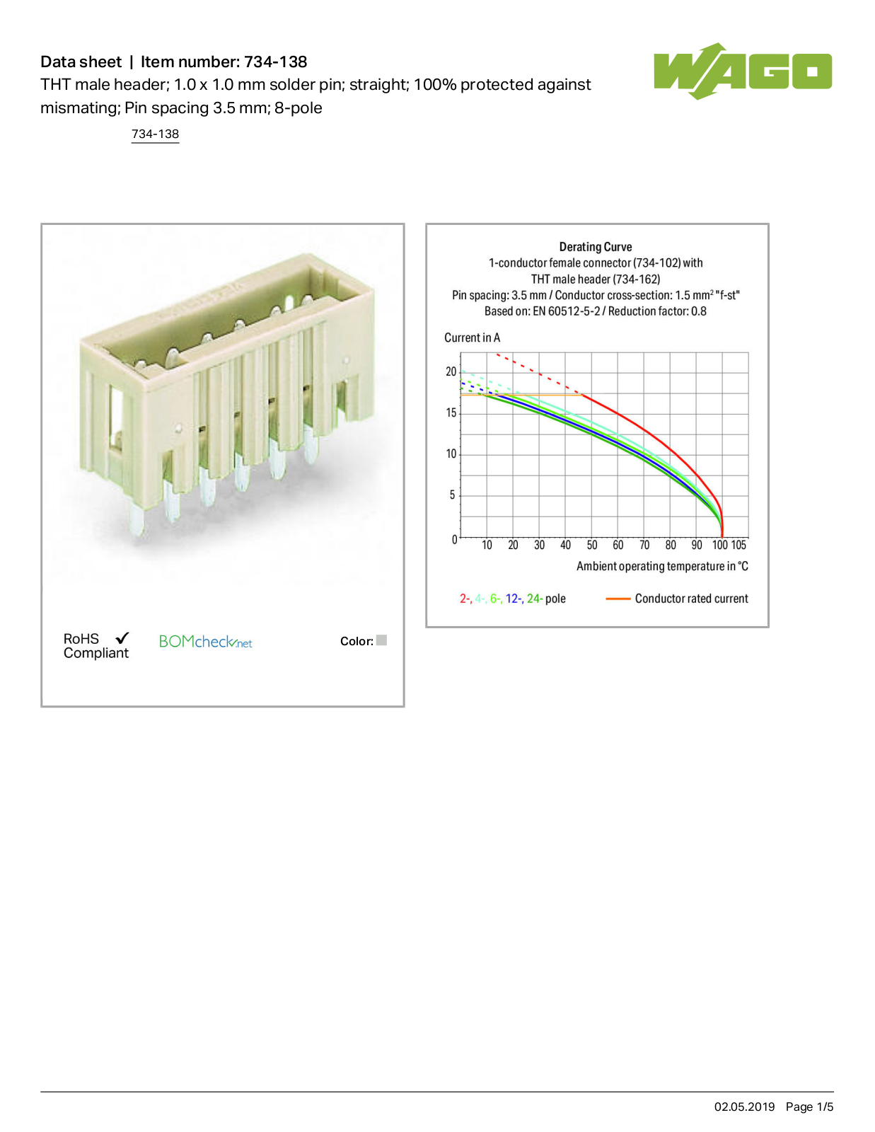 Wago 734-138 Data Sheet