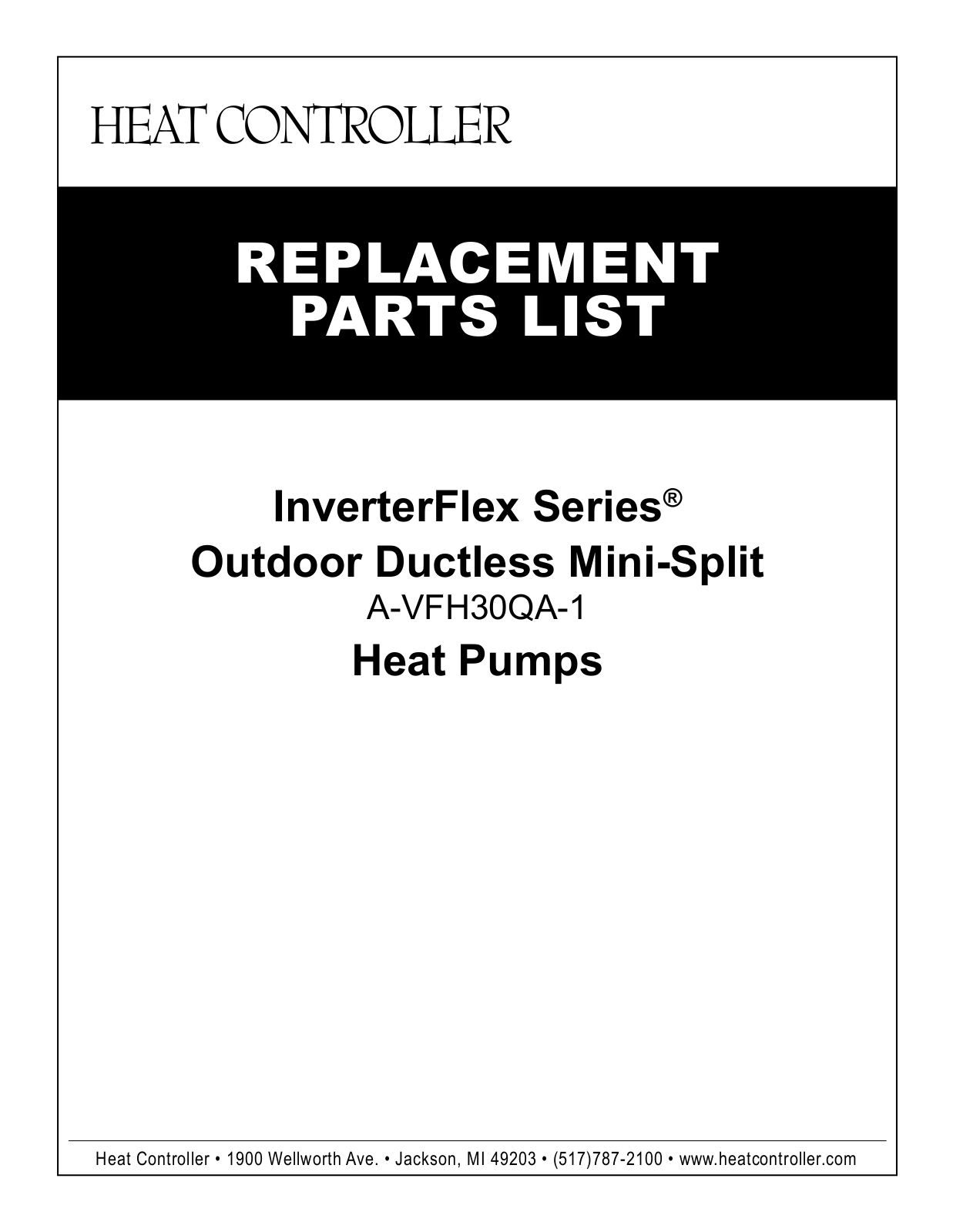 Heat Controller A-VFH30QA-1 User Manual