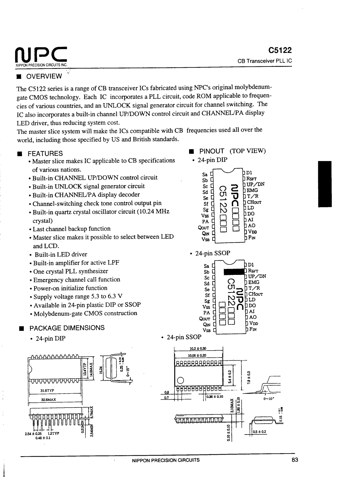 NPC C5122 Datasheet