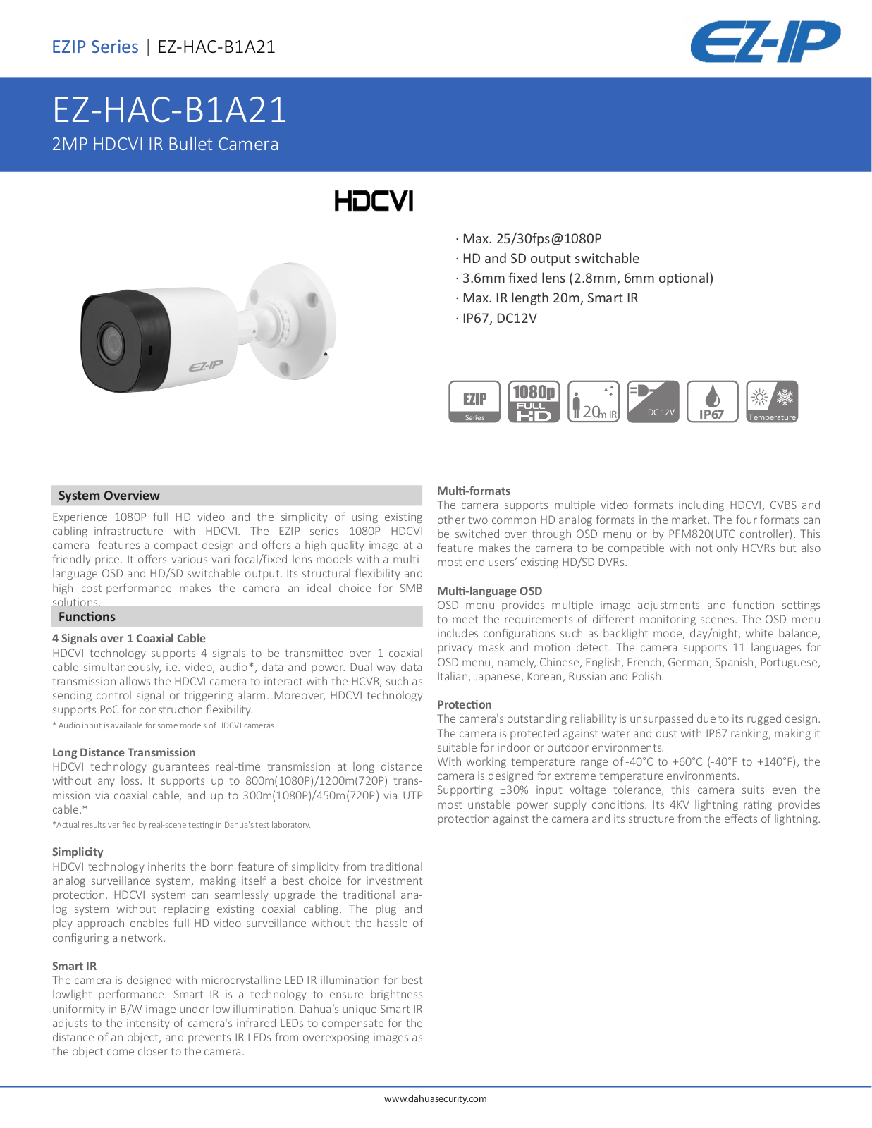 Dahua EZ-HAC-B1A21 User Manual