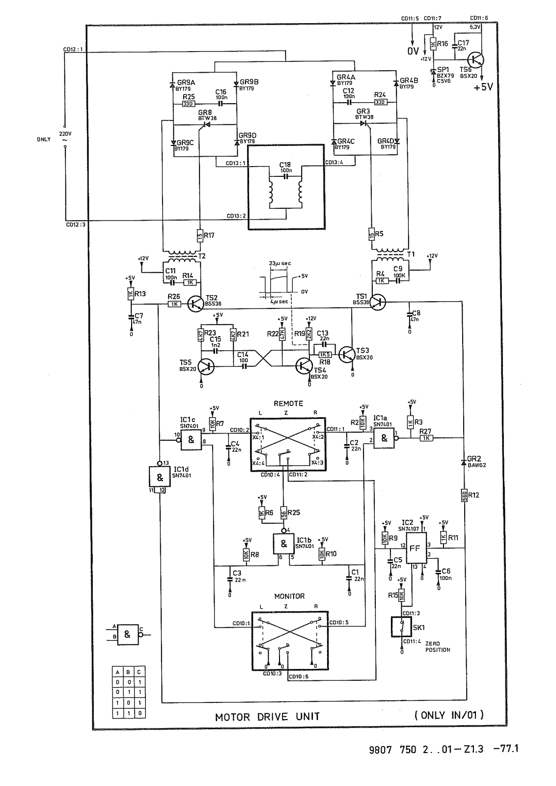 Philips BV-25 Schematics main