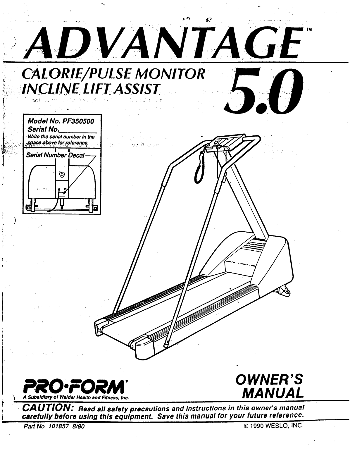 ProForm PF350500 User Manual