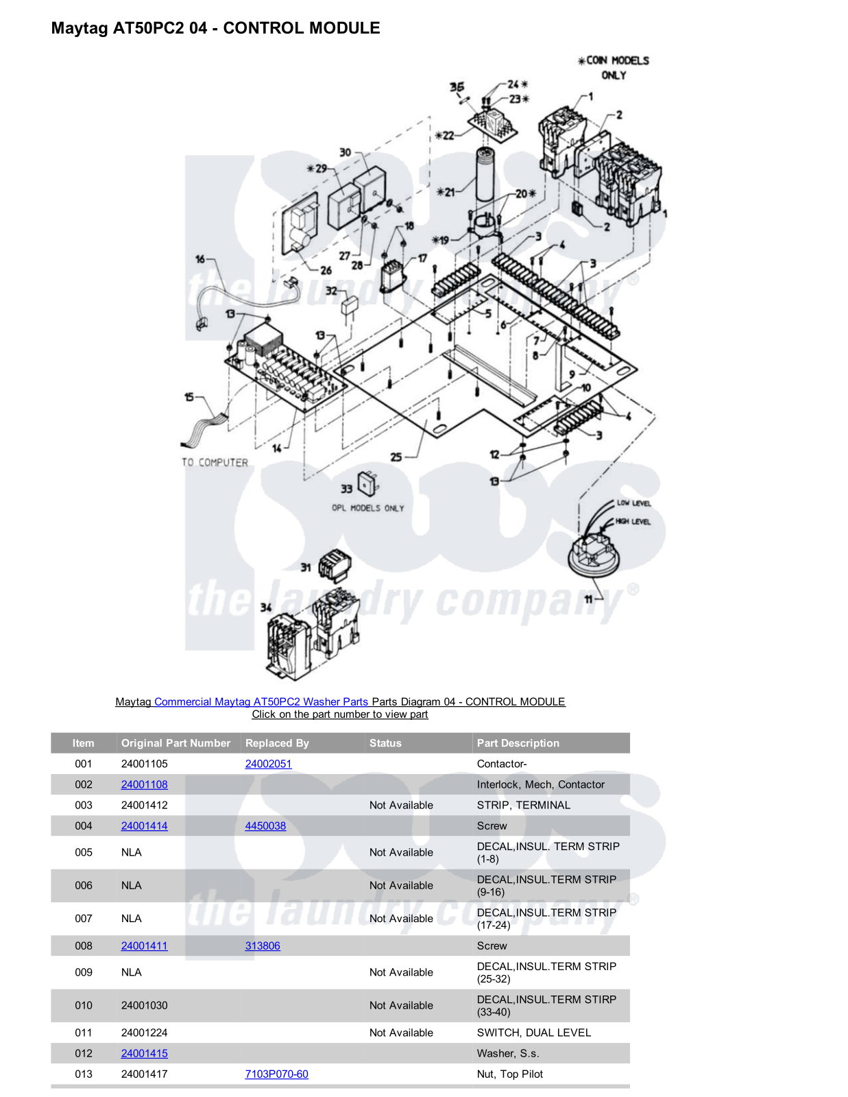 Maytag AT50PC2 Parts Diagram