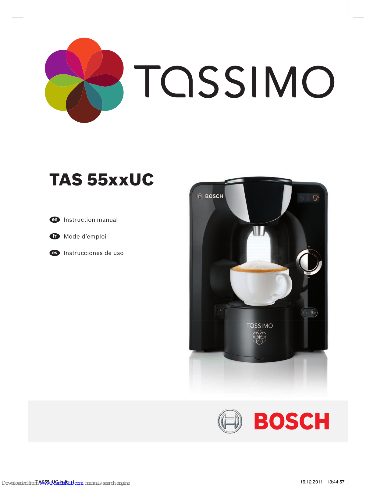 Bosch TAS5542UC, TAS 55xxUC Instruction Manual