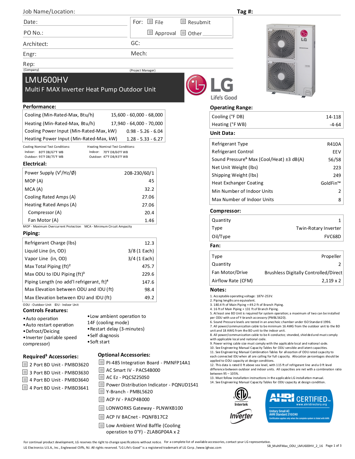 LG LMU600HV User Manual