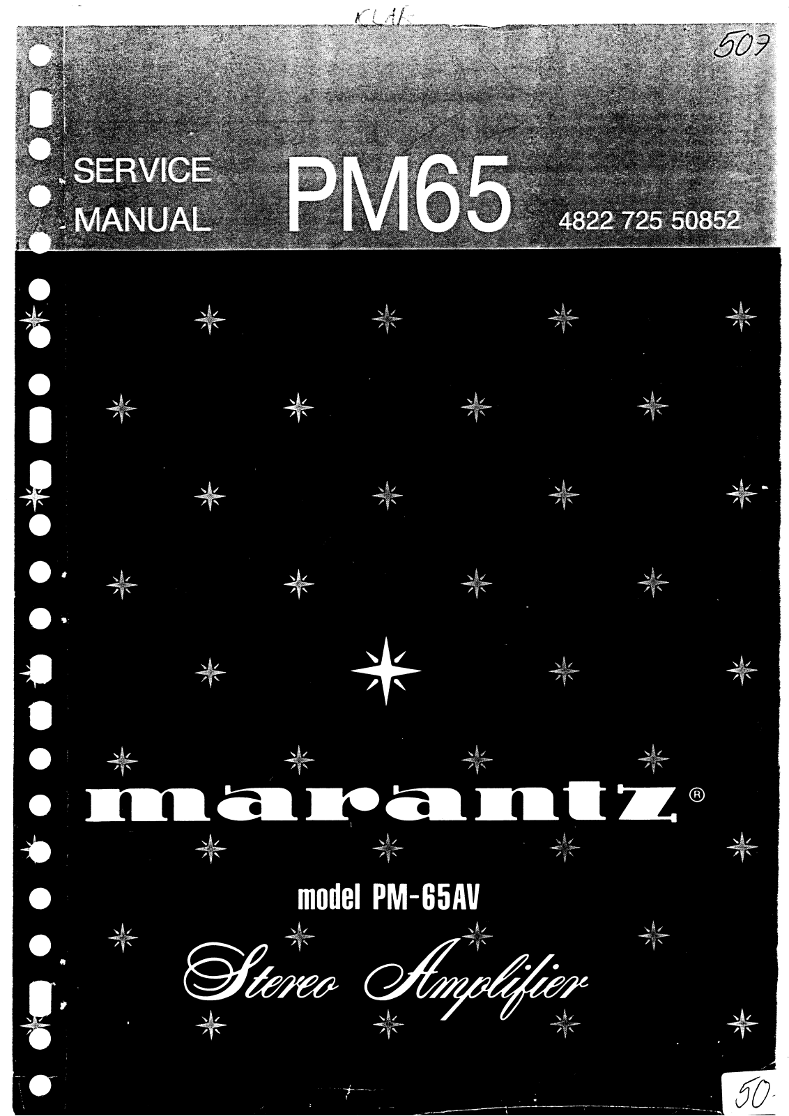 Marantz PM-65-AV Service Manual