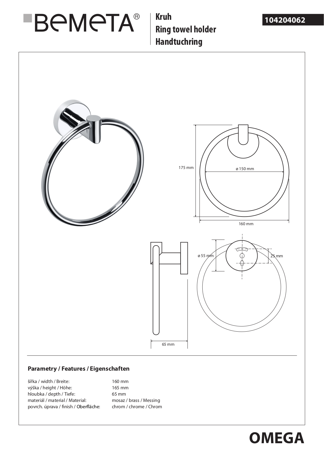 Bemeta Omega 104204062 User guide