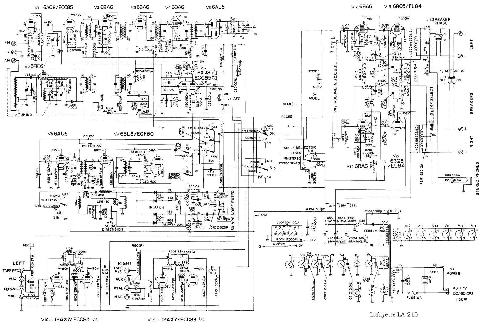 Lafayette LA-215 Schematic