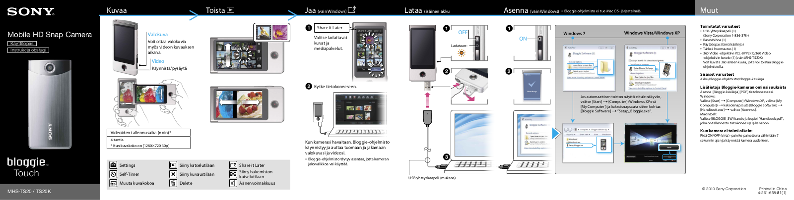 Sony MHS-TS20, MHS-TS20K User Manual