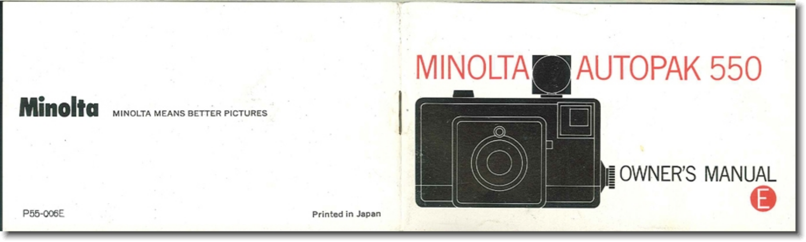 MINOLTA Autopak 550 Owner's Manual