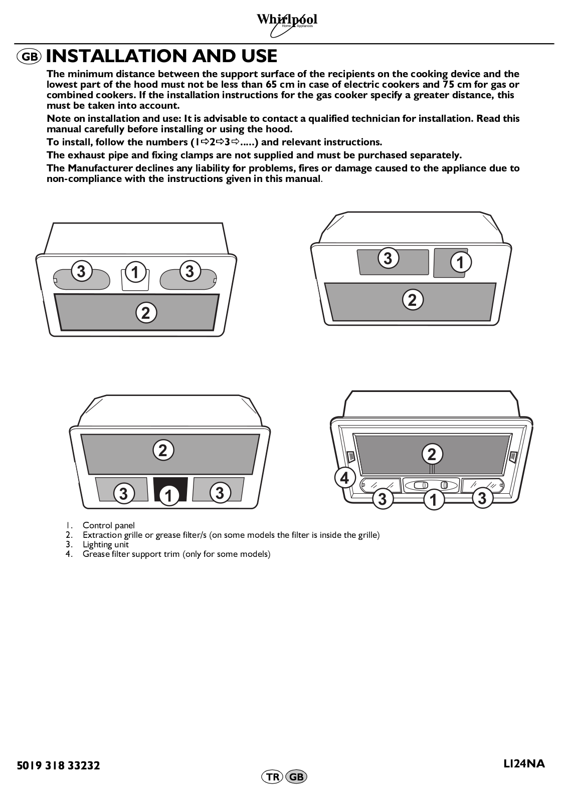 Whirlpool AKR 608 IX INSTRUCTION FOR USE