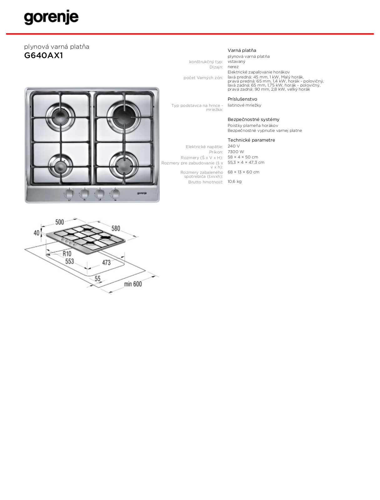 Gorenje G640AX1 BROCHURE