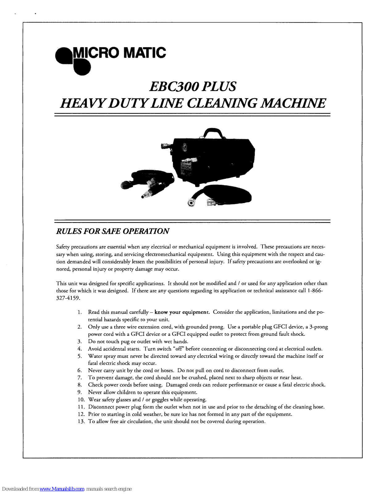 Micro Matic EBC300 PLUS User Manual - ManualMachine.com