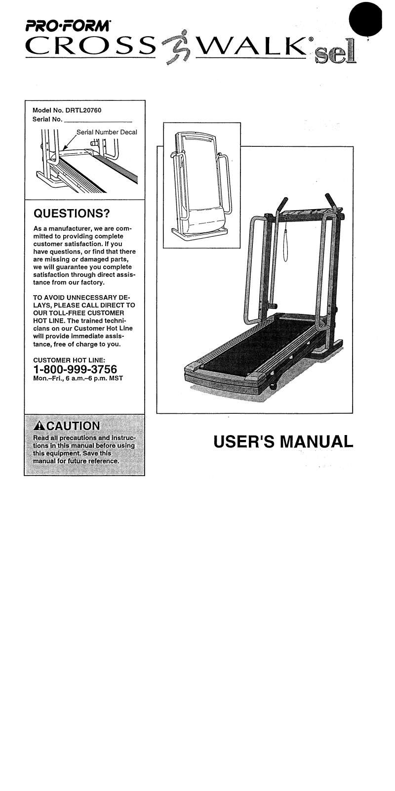 ProForm DRTL20760 User Manual