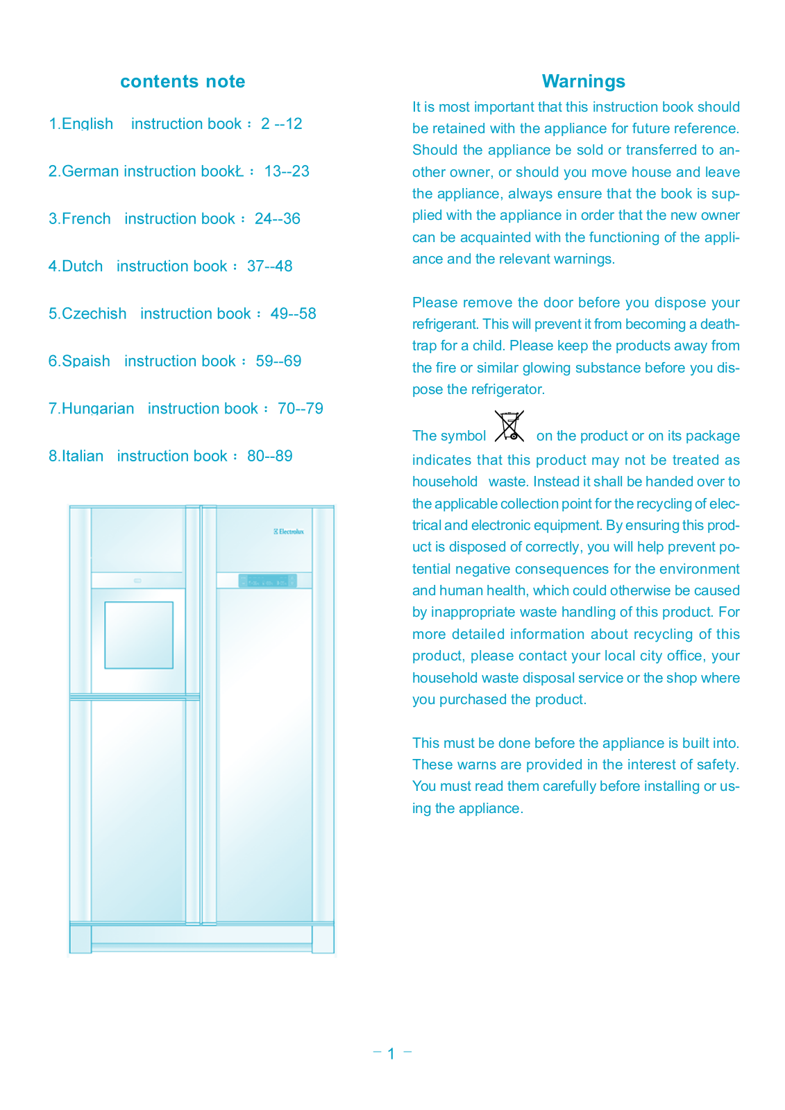 AEG ERL4796S, ERL4796COL, ERL4796FZ User Manual