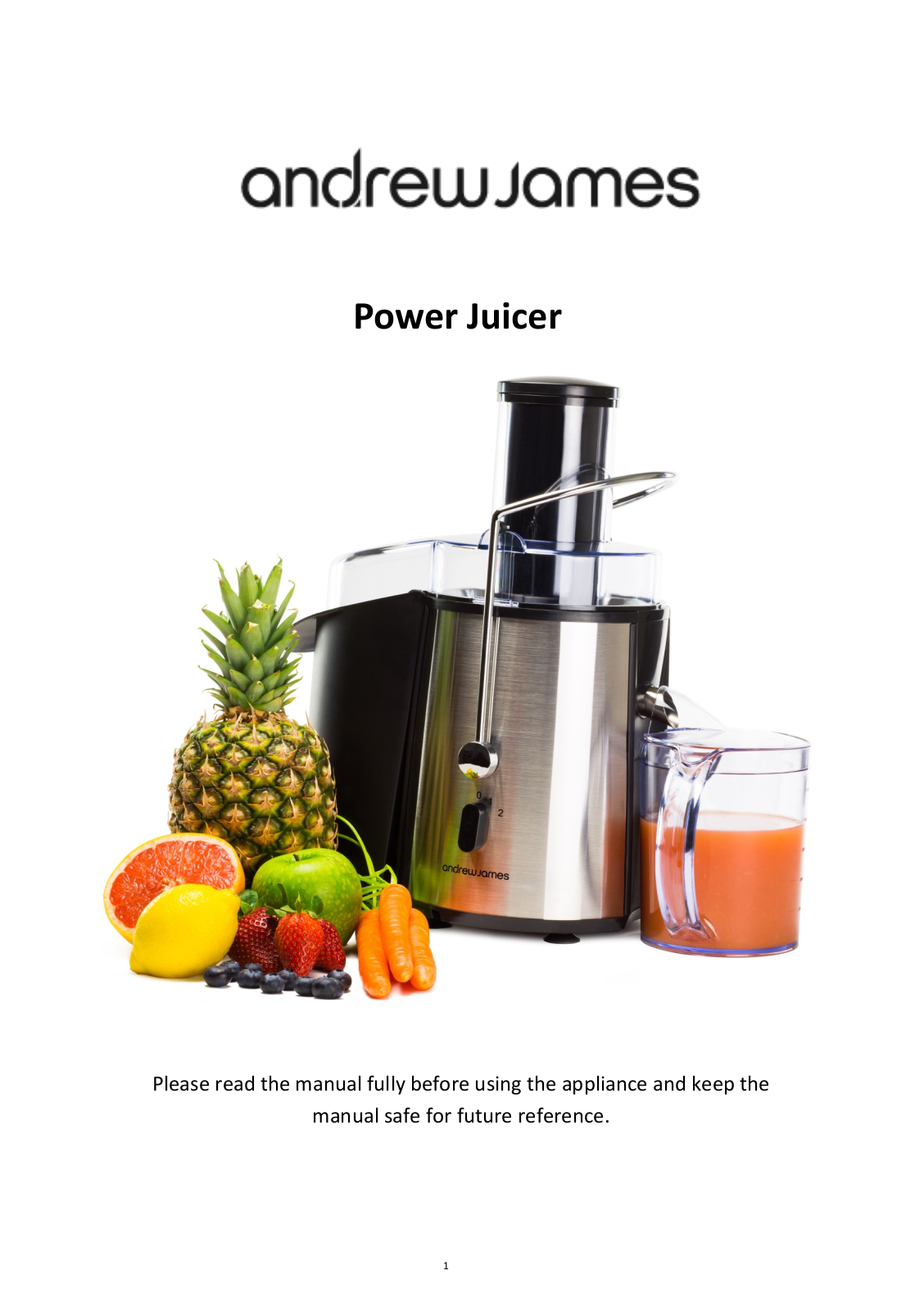 Andrew James Power Juicer User Manual