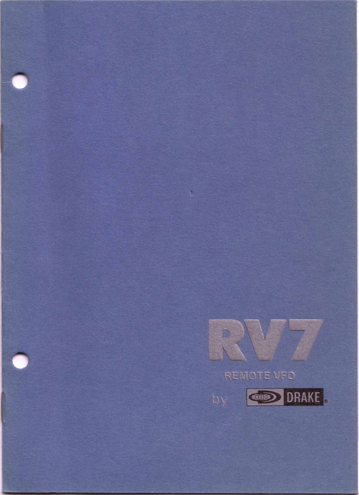 Drake RV-7 User guide - ManualMachine.com