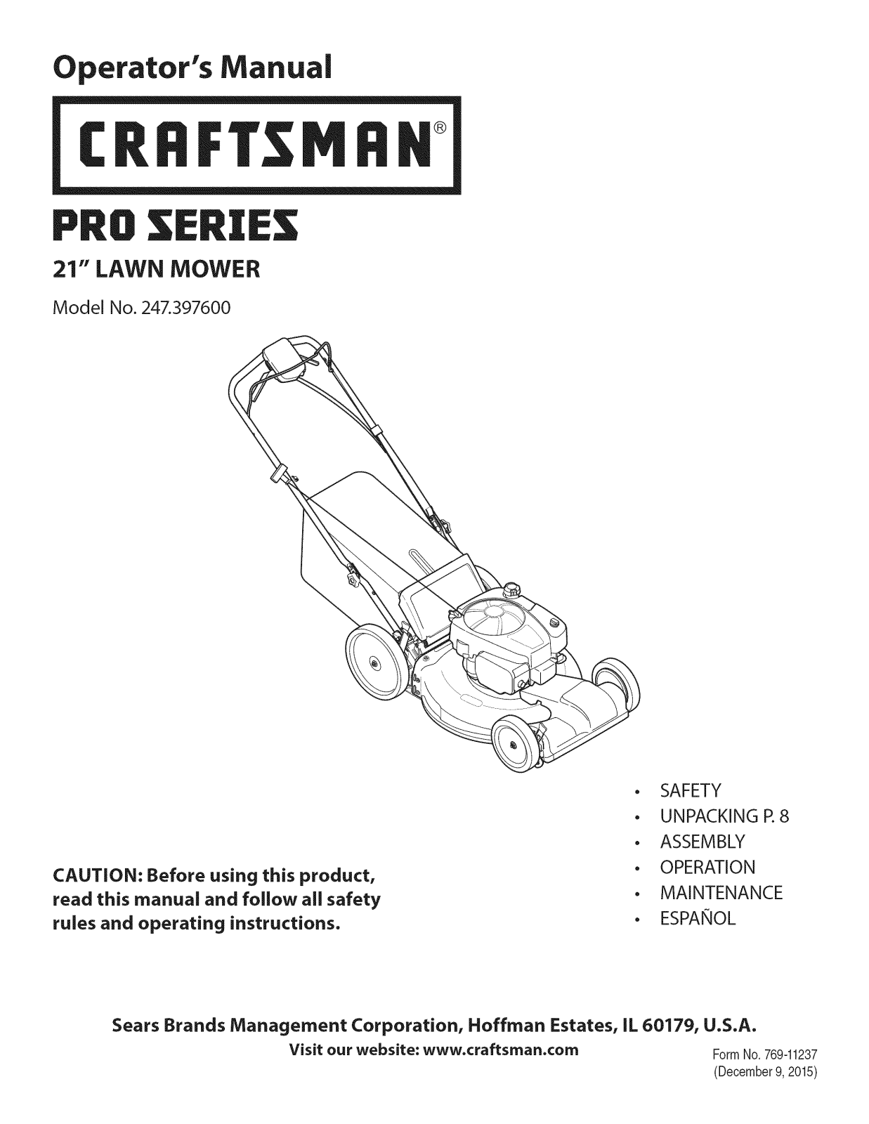 MTD 12AVB15R799 Owner’s Manual