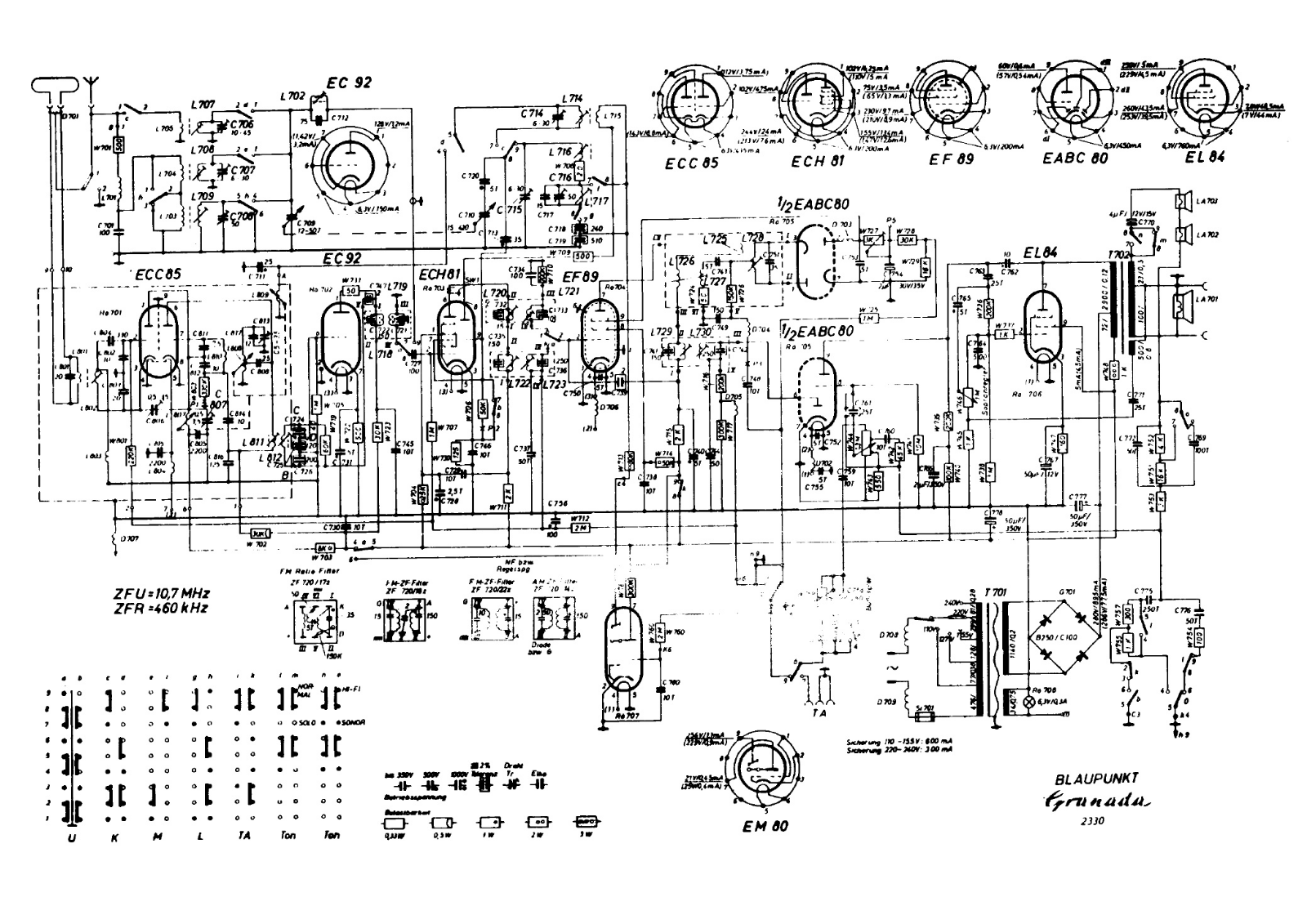 Blaupunkt 2330 schematic